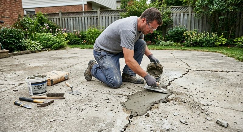 Concrete Patio Repair in West Des Moines, IA