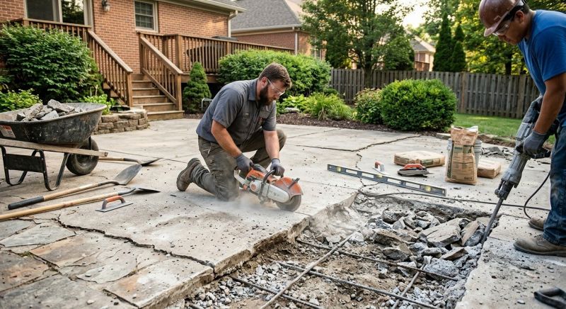 Concrete Pool Patio Repair in Des Moines, IA